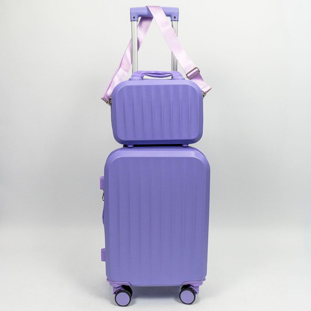 Mala de Mão Bordo Viagem Pequena + Frasqueira Necessaire | 4 Rodinhas 360 Cadeado Usb