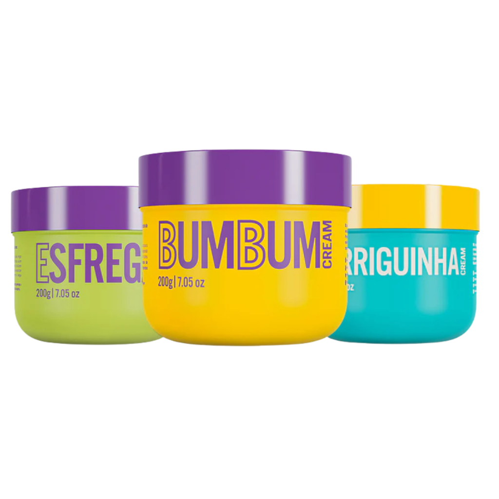 Trio Bumbum Cream Esfoliante Barriguinha 200g Hidratação Corporal Tratamento Fim Celulite ...
