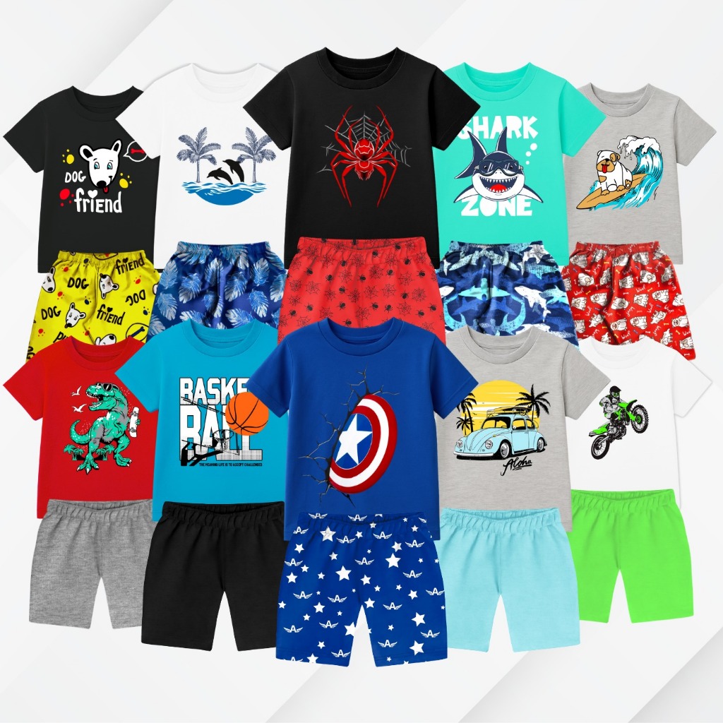 Conjuntos Infantil Roupa Menino Masculino Bebê Sortido Verão em Oferta na Shopee