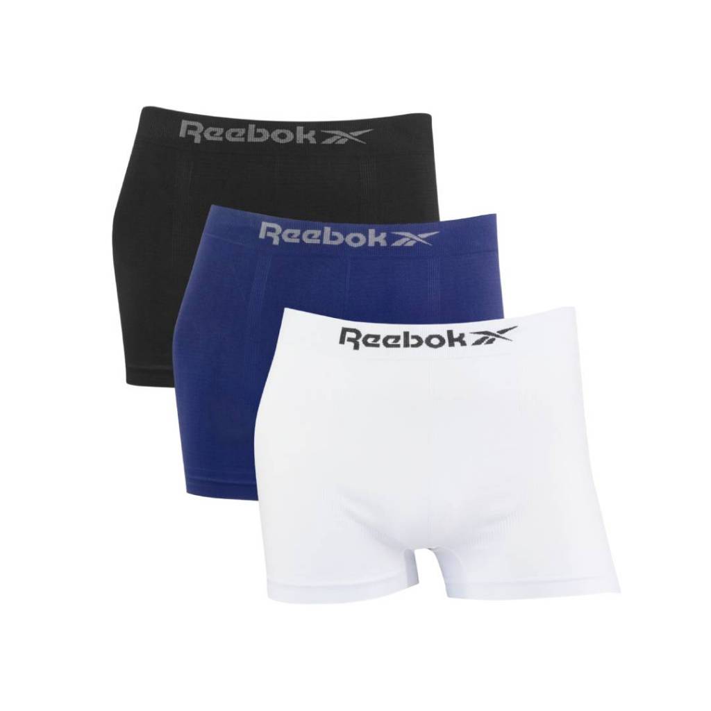 Kit 3 Cuecas Boxer Reebok Classic Microfibra Masculino Sortido
