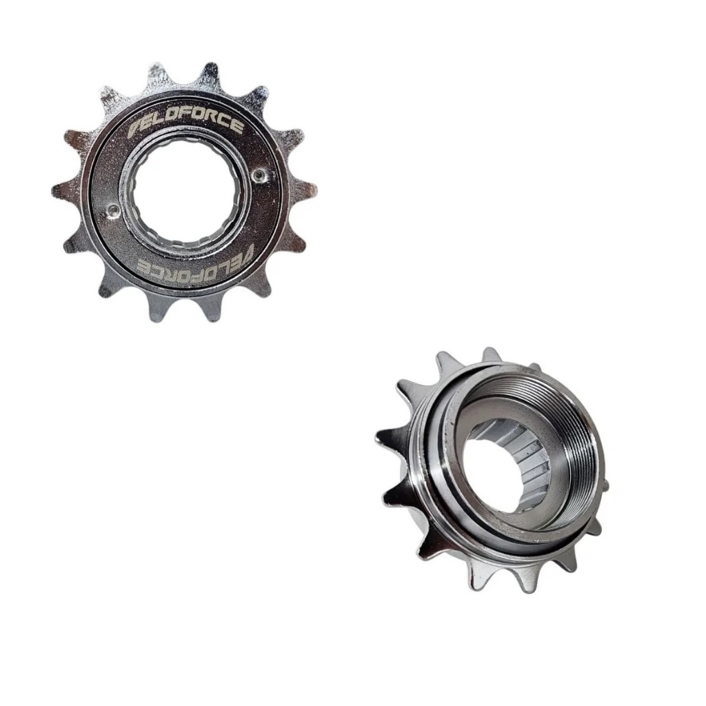 Catraca 14 Dentes Roda Livre Single Veloforce Bmx Cromada Pinhão Bike Sem Marcha