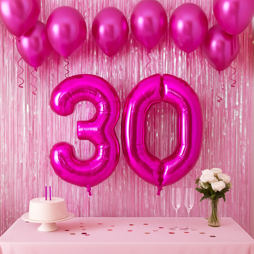 Balões Números PINK 32" Kit 2 Números – 0 a 9 – Festa Aniversário Decoração 80cm em Oferta na Shopee