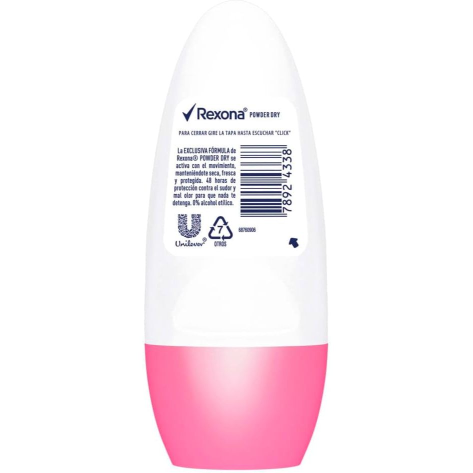 Detalhes do Desodorante Rexona Motionsense Rollon Powder Dry 50ml