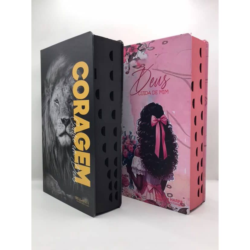 Kit 2 Bíblias Sagrada Tamanho Grande com Harpa Palavras de Jesus em Vermelho Capa Dura (Kit 58) em Oferta na Shopee