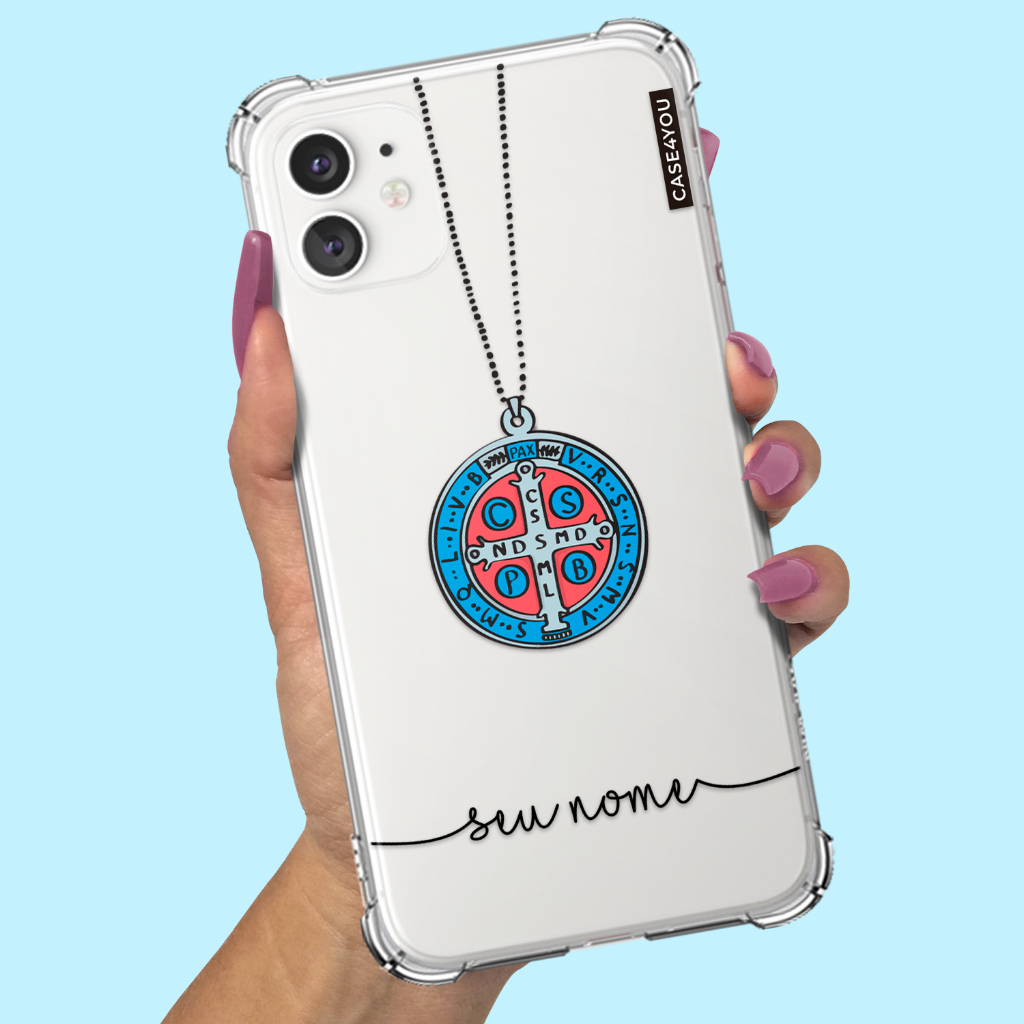 Capa Capinha para Xiaomi Redmi Note 10 Note 11 Note 12 Note 13 Note 14 Pro Plus Anti-impacto São Bento Medalha