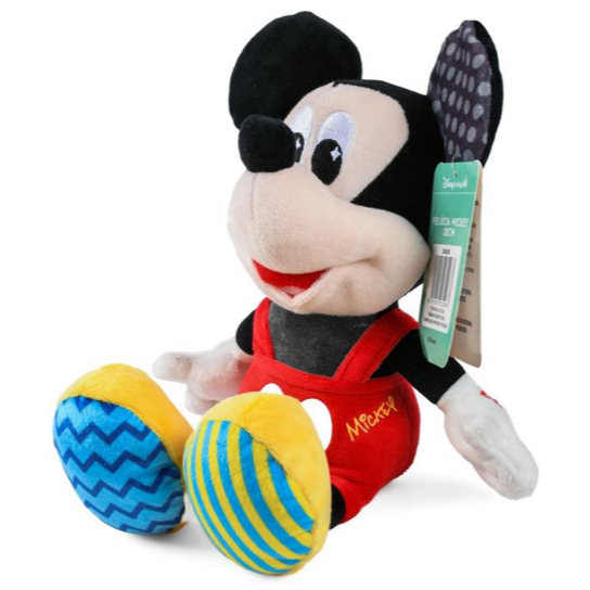 Pelúcia Mickey Disney Baby 40cm Treme-Treme com Atividade Sensorial Original - BBR