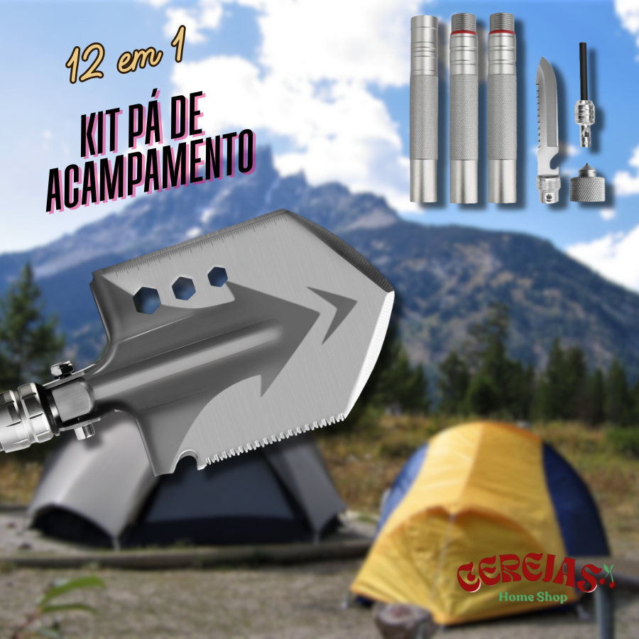 Pá Tática Militar de Aço Manganês Reforçada Multifuncional Kit Sobrevivência Camping Pesca em Oferta na Shopee