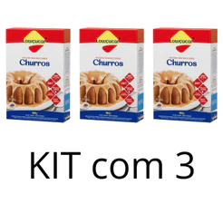 Kit com 3 Mistura para Bolo Churros Zero Açúcar 150g- Lowçúcar