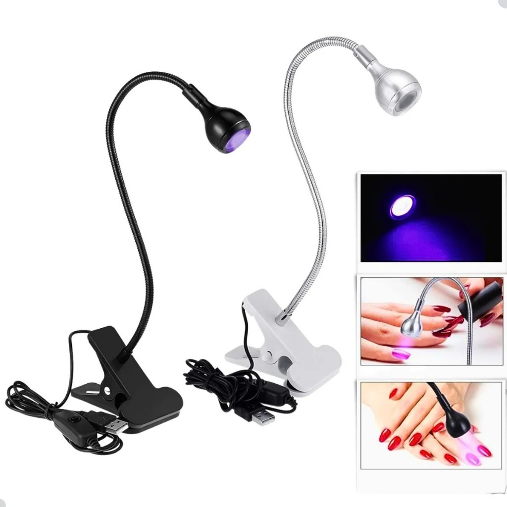 Imagem Mini Cabine Lanterna Clip De Mesa Led Uv Secagem Gel Unhas