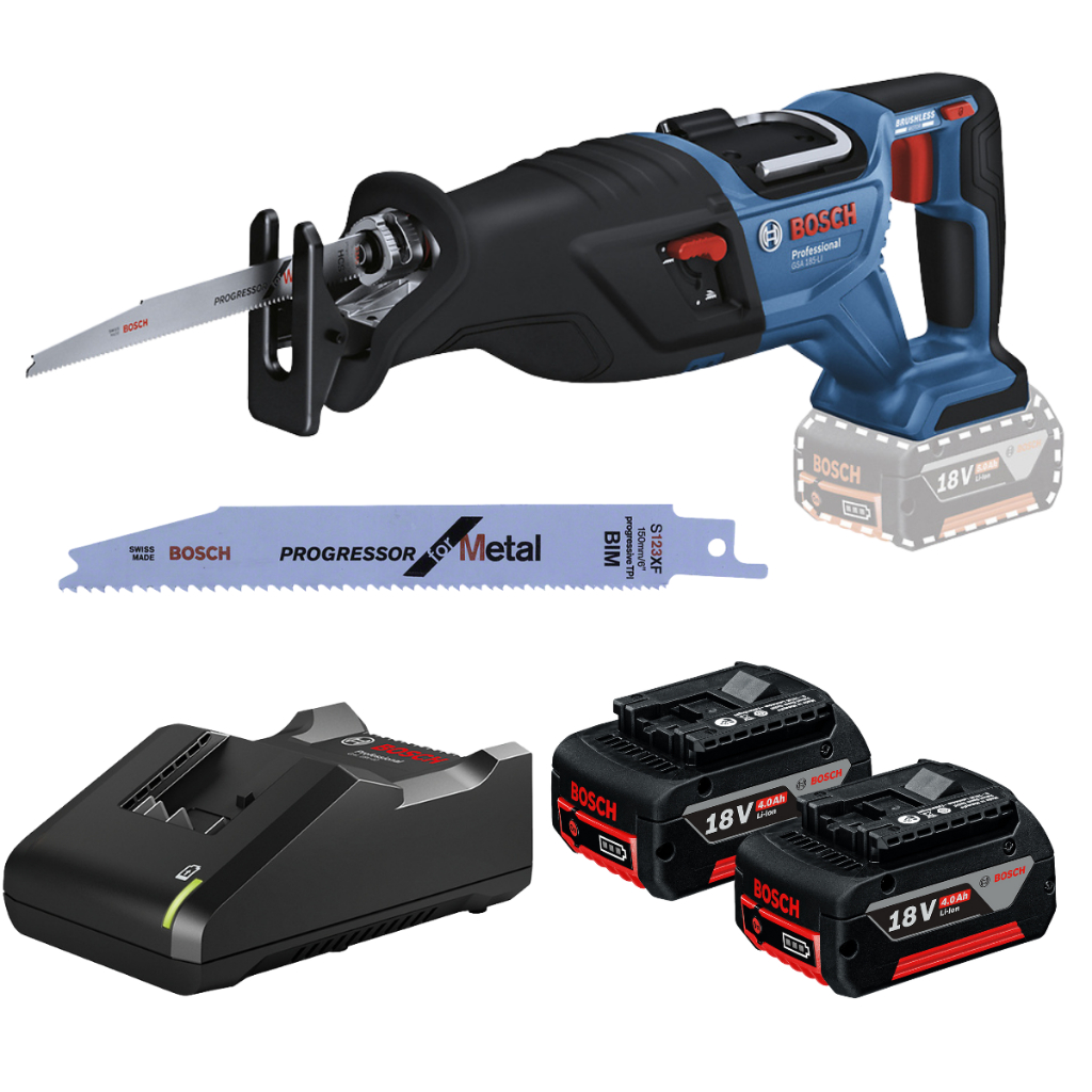 Serra Sabre 18V Brushless Sem Fio Com Carregador e 2 Baterias (GSA 185-Li) - Bosch em Oferta na Shopee