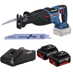 Serra Sabre 18V Brushless Sem Fio Com Carregador e 2 Baterias (GSA 185-Li) - Bosch