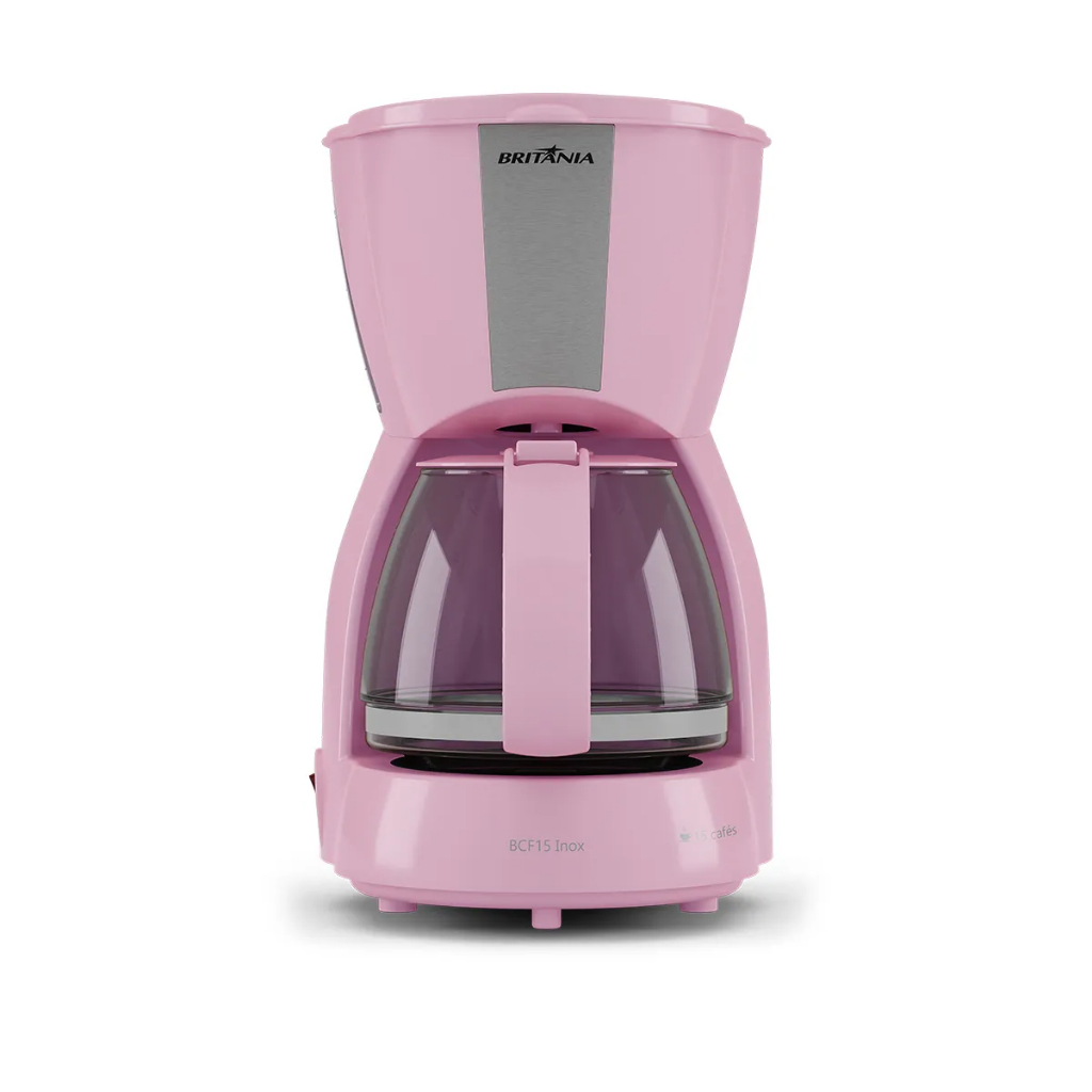 Cafeteira Rosa Britânia BCF15 Inox 15 Xícaras 550W
