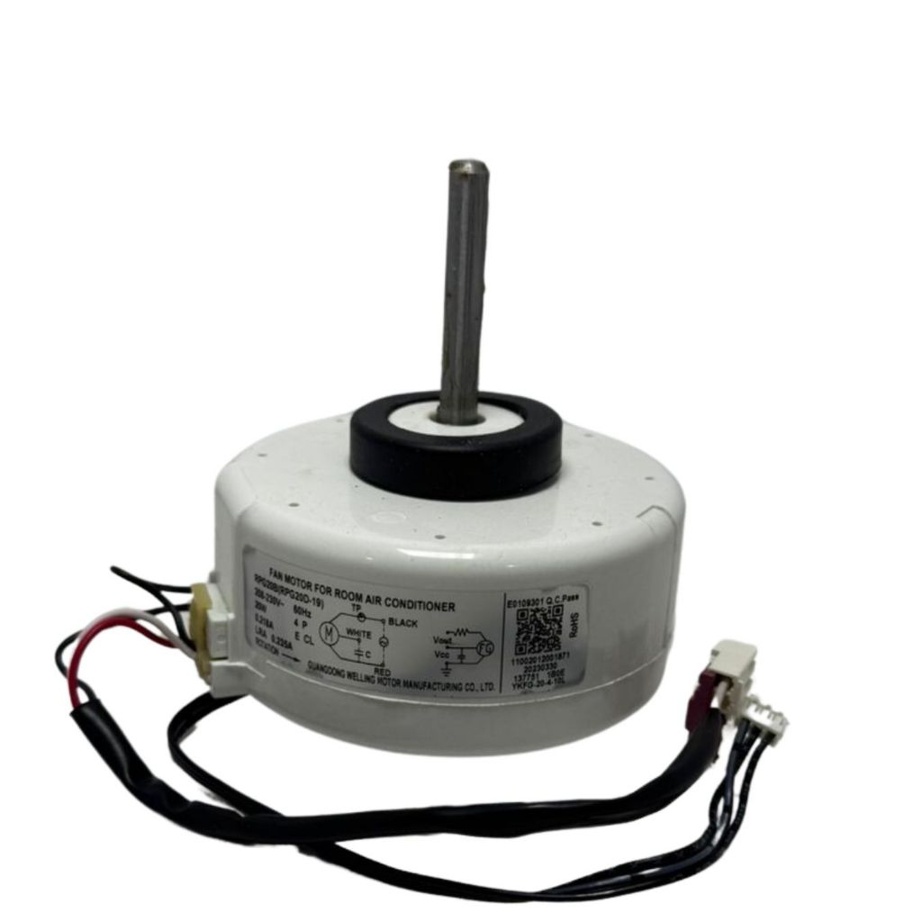 MOTOR DE VENTILADOR EVAPORADORA AR CONDICIONADO SPLIT RPG20D-19 SPRINGER/MIDEA CARRER CONFEE/ADMIRAL