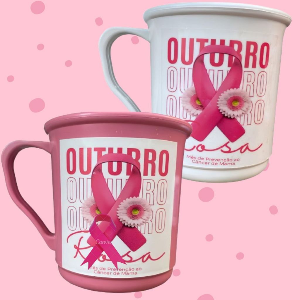 Lembrancinha campanha Outubro rosa 10un conscientização cancer mama mulher evento empresa hospital