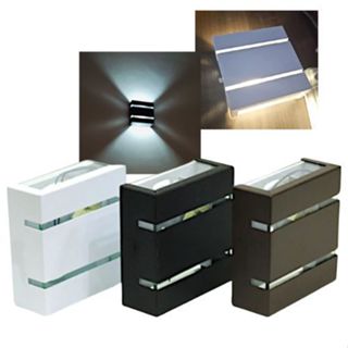 Luminária Arandela de Parede Slim 2 Fachos 2 Frisos | Bivolt 110/220V p/ Muro e Fachada em Oferta na Shopee