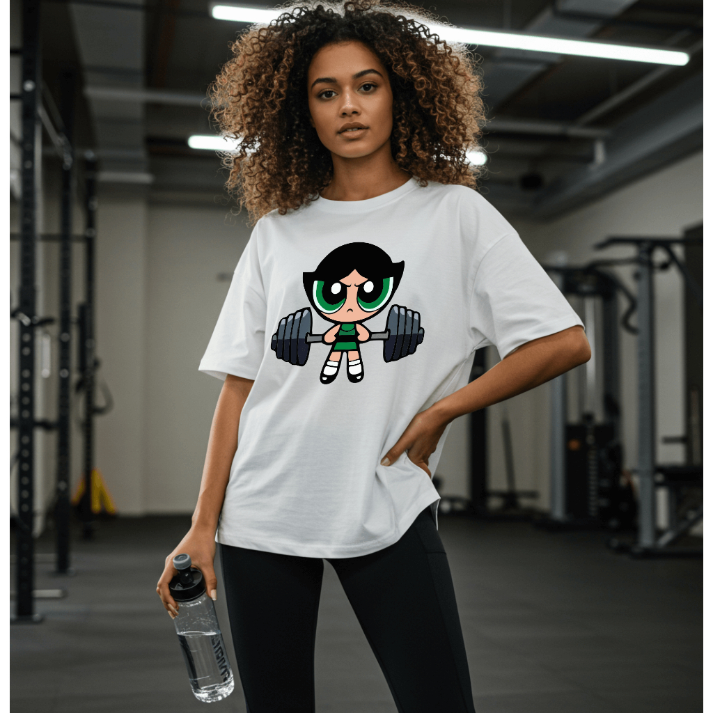 Camiseta Oversized Feminina Algodão - Blusa Streetwear Meninas Super Poderosas