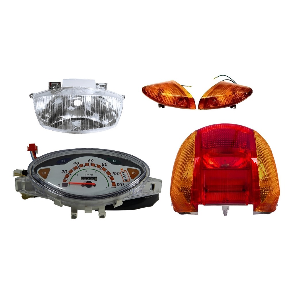 Painel Completo Farol Bloco Optico Par Piscas Lanterna Traseira Honda Biz 100 2002 2003 2004 2005 em Oferta na Shopee