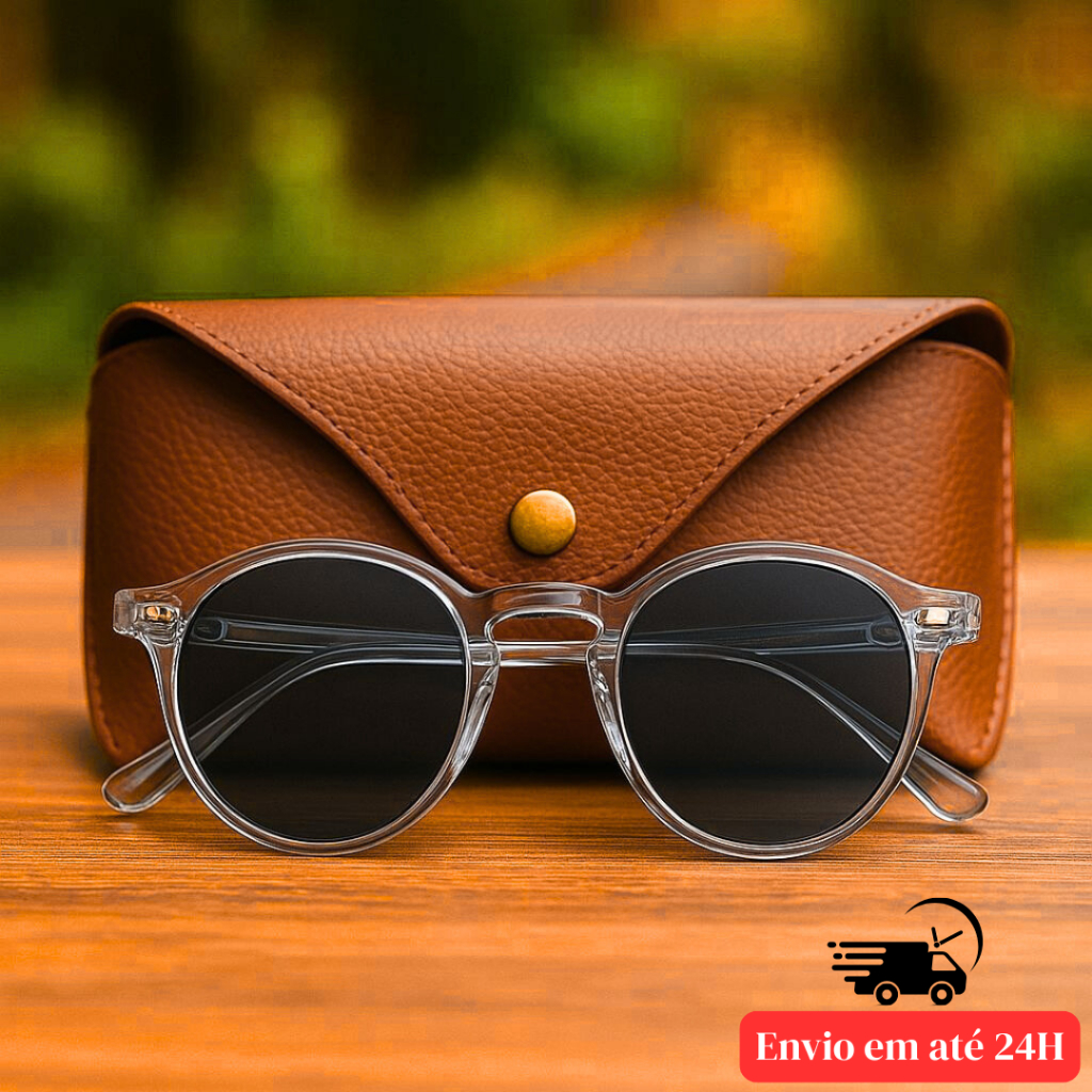 Óculos Behave New Gray Cinza Redondo Masculino Feminino Moda Praia Vintage 2026 PREMIUM UV400 em Oferta na Shopee