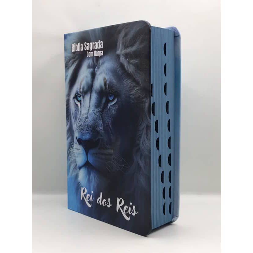 Bíblia Sagrada Tamanho Médio 12,5x19 cm Com Harpa palavras de Jesus em vermelho Leão Gelo em Oferta na Shopee