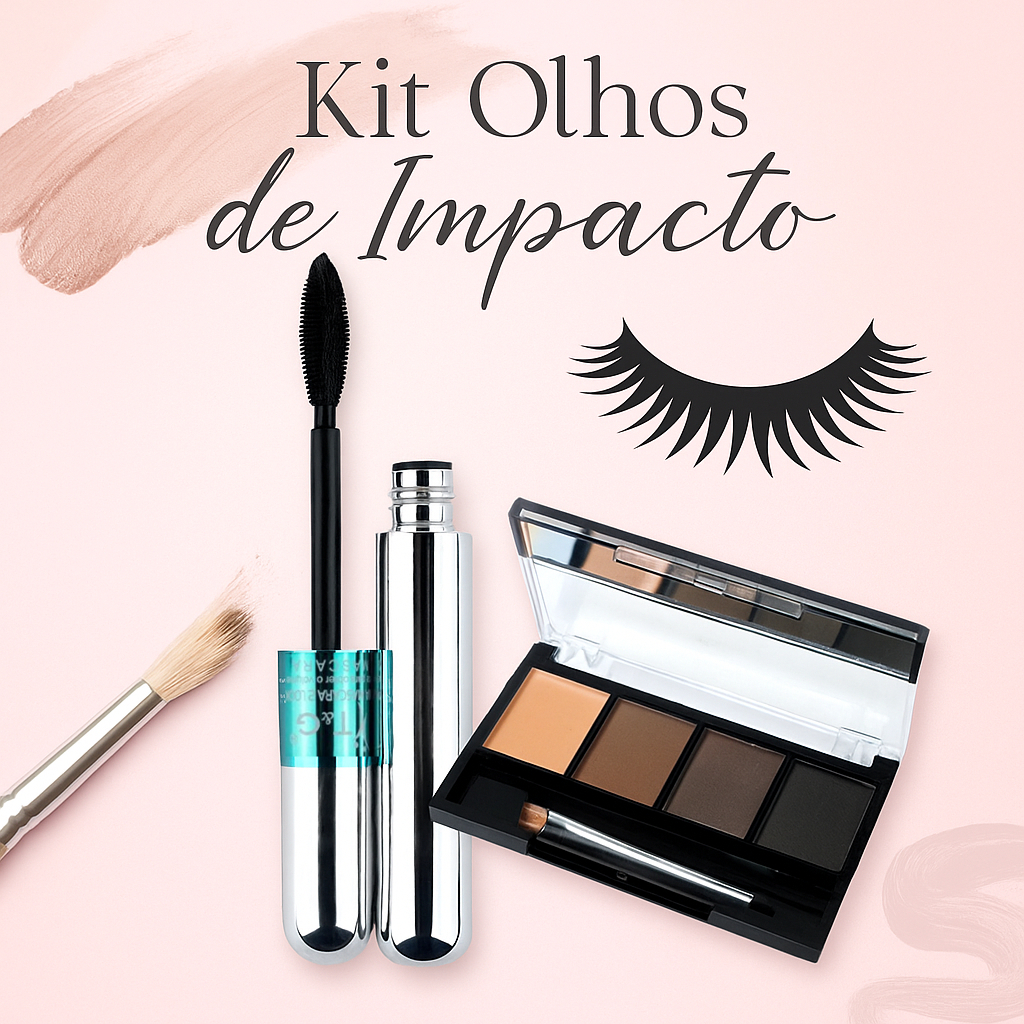 Máscara de Cílios Tango a prova D'agua, Paleta de Sobrancelhas da Ruby Rose com Primer, Kit Make