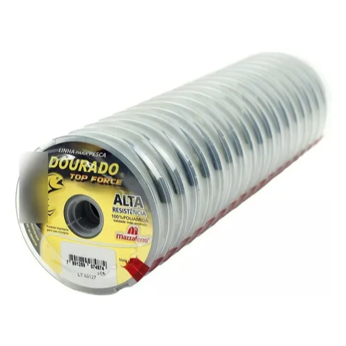 Linha De Pesca Dourado Top Force 0,35mm 19,2lb 100m Com 10un em Oferta na Shopee