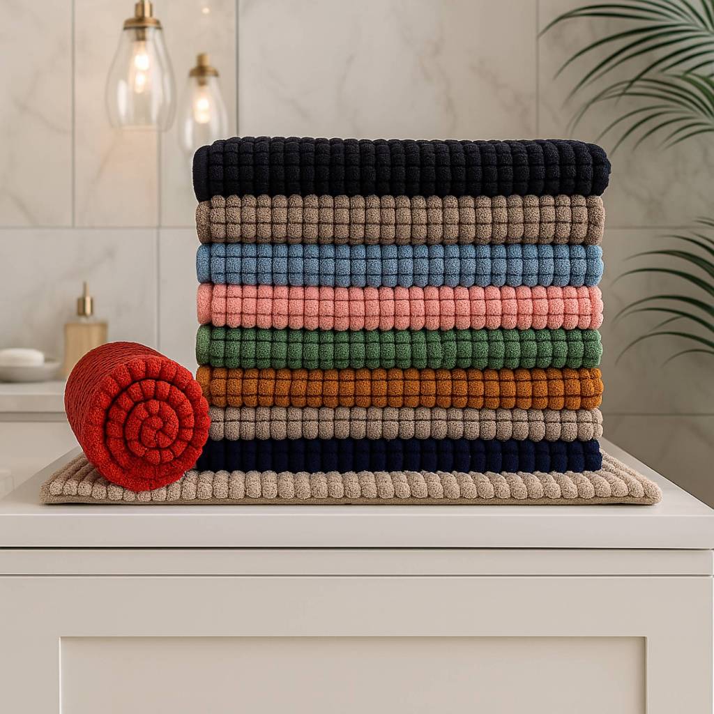 Tapete de Banheiro Bolinha Macarrão Dedinho Antiderrapante Várias Cores