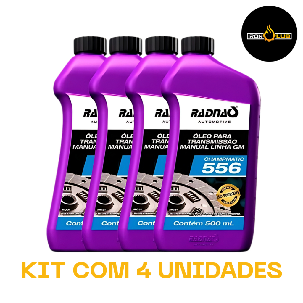 KIT 4 ÓLEO DE CÂMBIO MANUAL RADNAQ CHAMPMATIC 556 GM CHEVROLET DE 500ML
