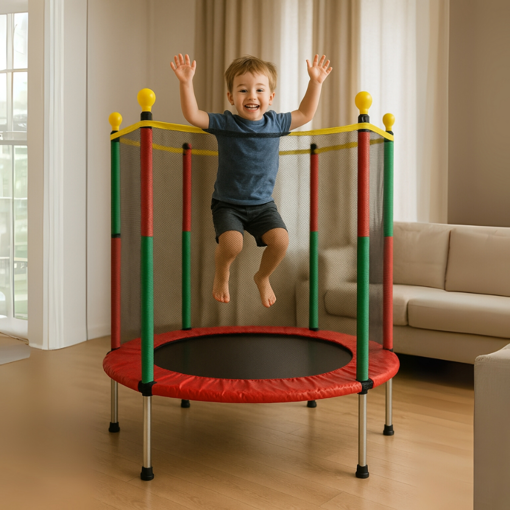 Cama Elástica Infantil Trampolim pula-pula Compacta 1,4m suporta 45kg