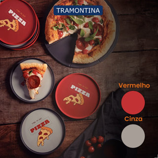 Prato para Servir Pizza Tramontina Proteção Antimicrobiana 20CMx13CM Polipropileno Restaurante Bar em Oferta na Shopee