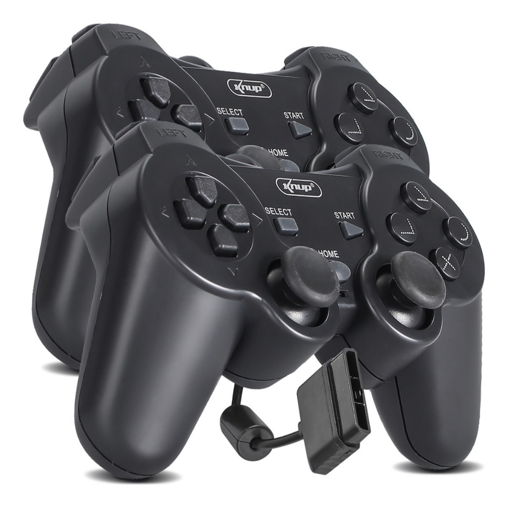 Kit 2 Controle Playstation 2 Joystick Compatível PS2 Video-Game Jogos