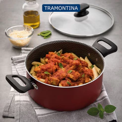 Caçarola Tramontina Panela Caldeirão Loreto Antiaderente Starflon Max Alumínio 20cm 2,8l Vermelho