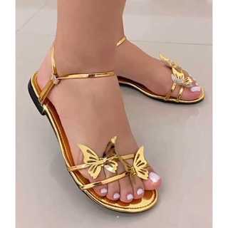Sandália Feminina Rasteira Borboleta Rasteirinha Sandra
