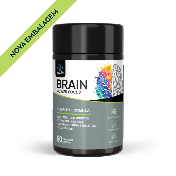 Nootrópico Brain Power Focus - (60 Cápsulas) - Fórmula Completa My Fit