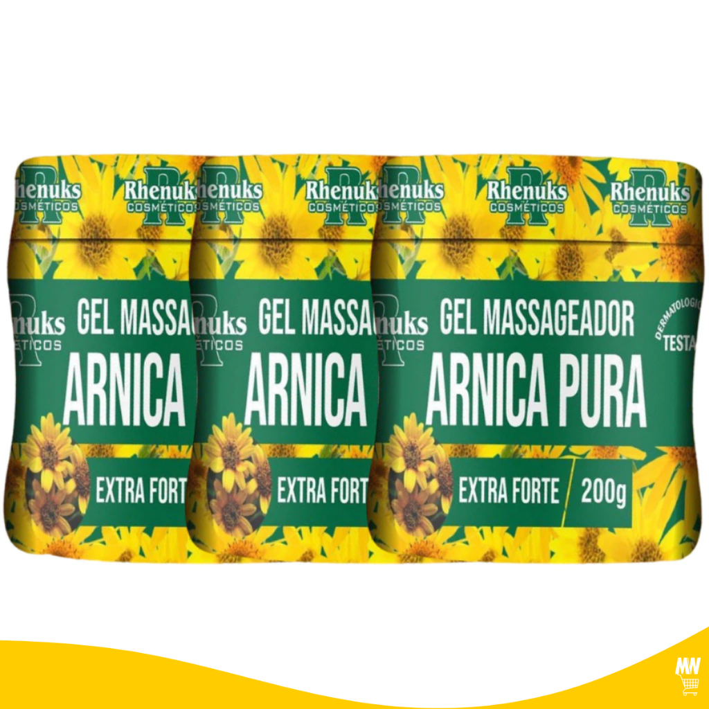 Gel Massageador Arnica Pura Extra Forte 200g - Alivio Dor Muscular Rhenuks Envio Imediato em Oferta na Shopee