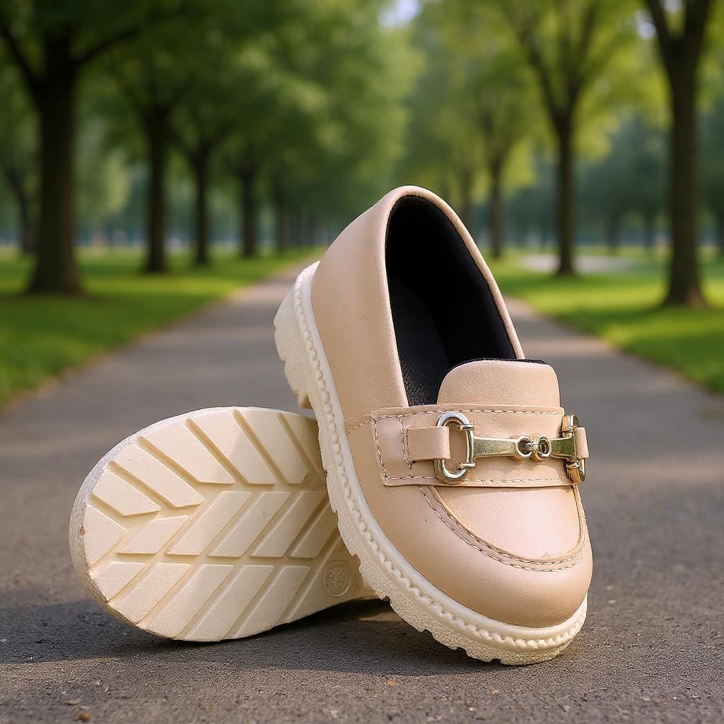 Mocassim Infantil Feminino Argola e Corrente Conforto Estilo Antiderrapante em Oferta na Shopee