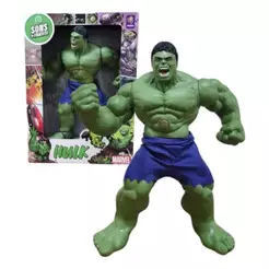 Brinquedo Infantil Boneco Hulk Gigante 45cm Marvel Sons Frases Mimo Toys 0591 Figura de Ação Marvel