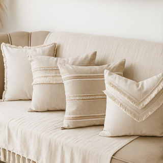 4 Capas de Almofadas Design Estilo Rustico Elegante Boho Franjas em Oferta na Shopee