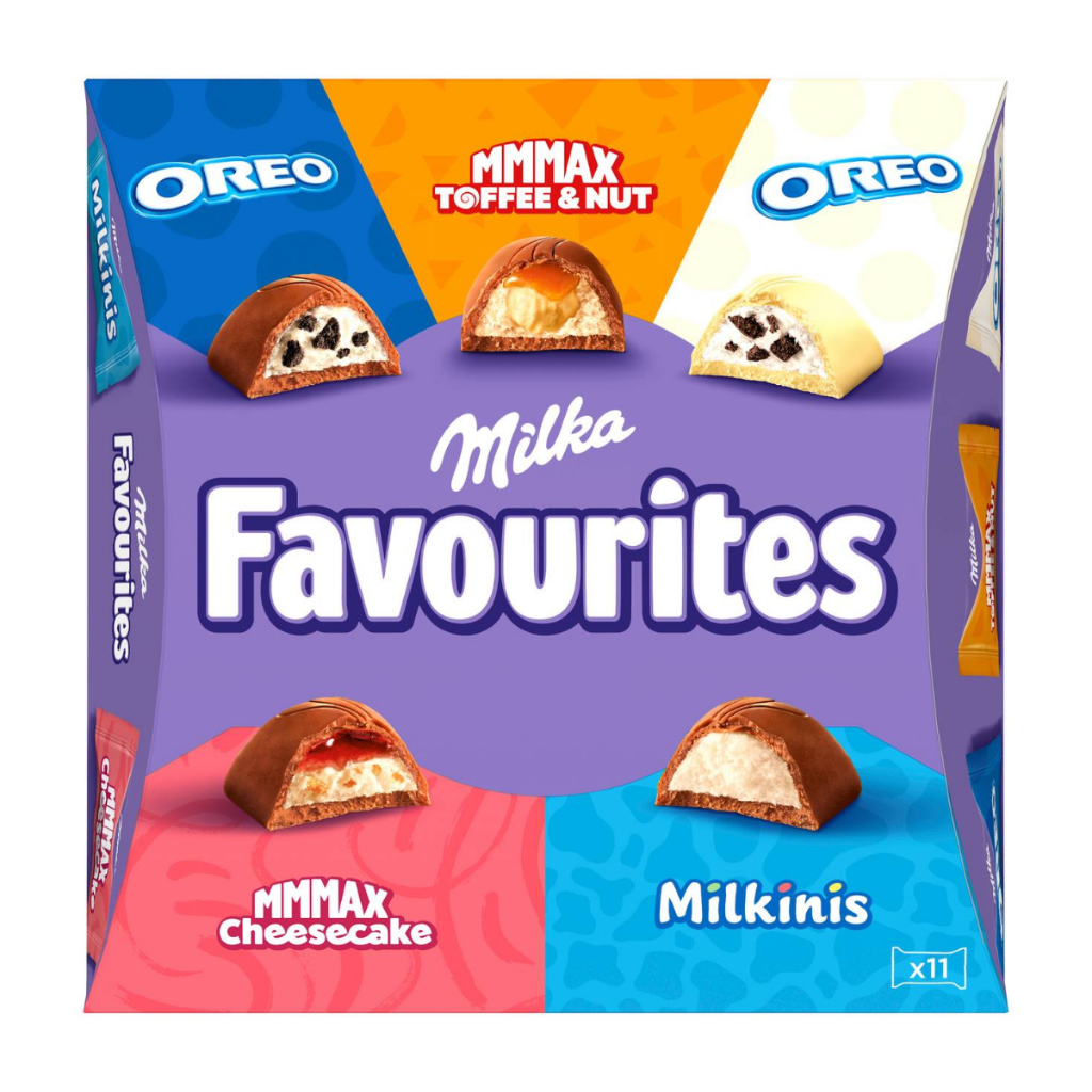 Bombons De Chocolate Recheados Milka Favourites Mix 96g em Oferta na Shopee