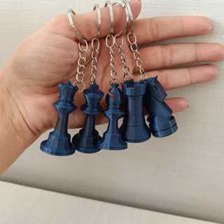 Kit 5 Chaveiros Xadrez, Rei, Rainha, Bispo, Cavalo e Torre e impressão 3D