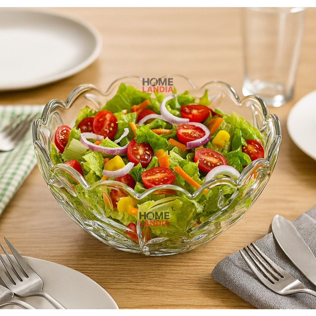 Bowl Centro de Mesa em Vidro Ideal para Sobremesas, Saladas ou Frutas - Dumiat em Oferta na Shopee