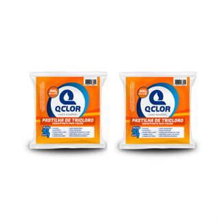 KIT 2 Pastilhas de Tricloro para Piscina 200g Desinfetante QCLOR em Oferta na Shopee