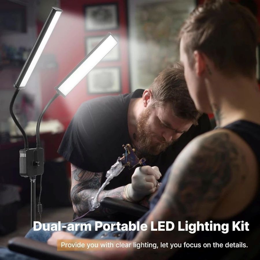 Iluminação Led Ring Light Led 45w Braço Duplo Articulado + 2.1M Tripe +Controle remoto