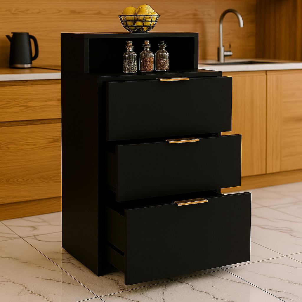 Gaveteiro Multiuso para Cozinha com 3 Gavetas em Oferta na Shopee