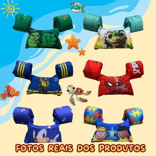 Colete Homem Aranha Bóias Salva Vidas Infantis Kids Desenhos Personagens Piscina e Praia Não Fura