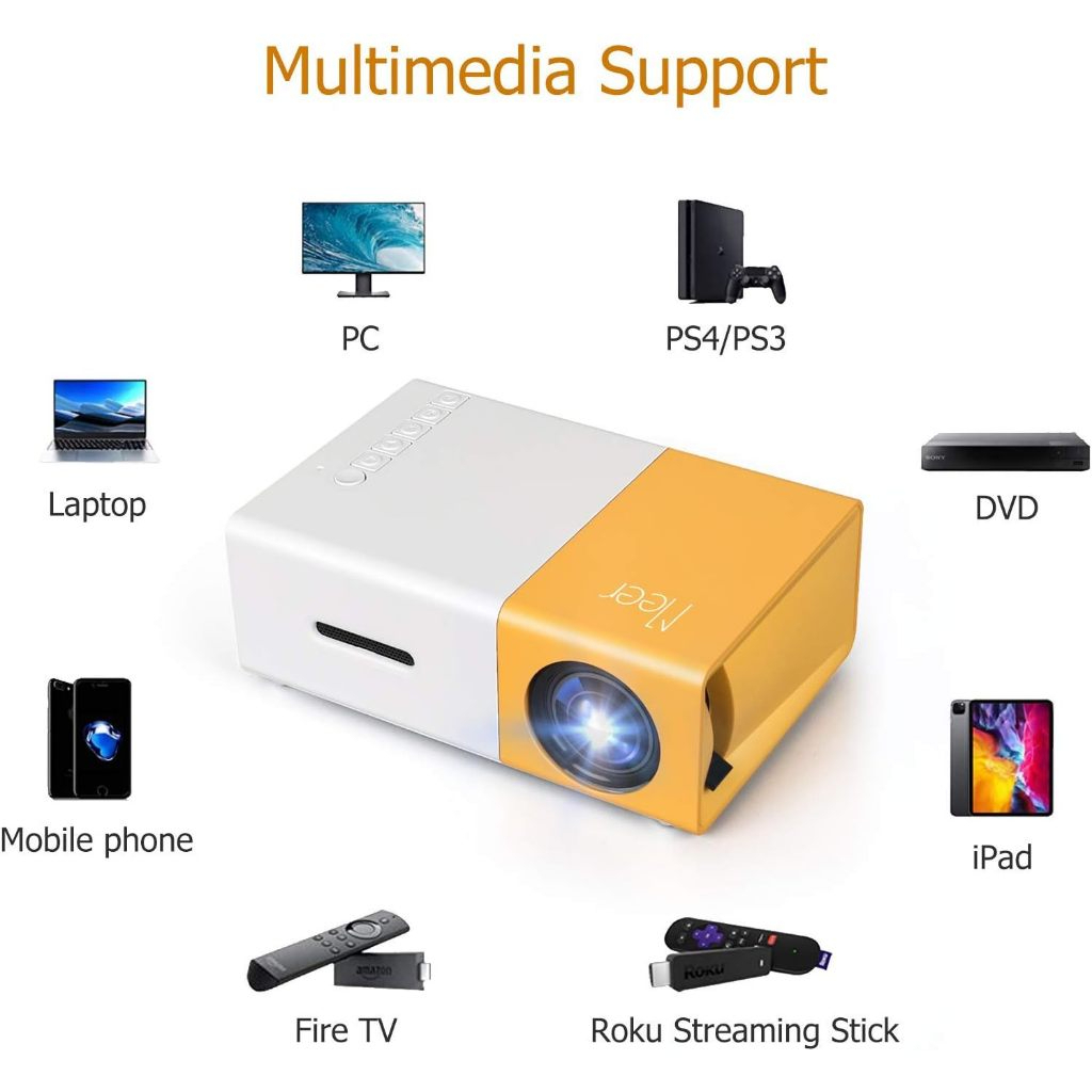 Mini Projetor Portátil Led 1080p 600 Lúmens Hdmi YG300 Envio Imediato em Oferta na Shopee