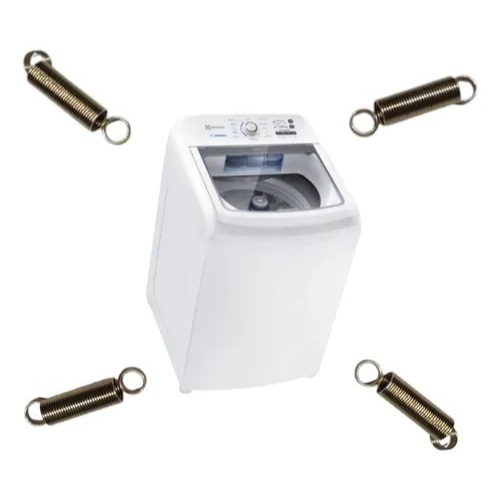 Kit 4 Molas Suspensâo Lavadora Eletrolux Tirante Centralizadora Cesto Vara 8 a 17 Kg Maquina De Lavar Roupa Casa Reparo