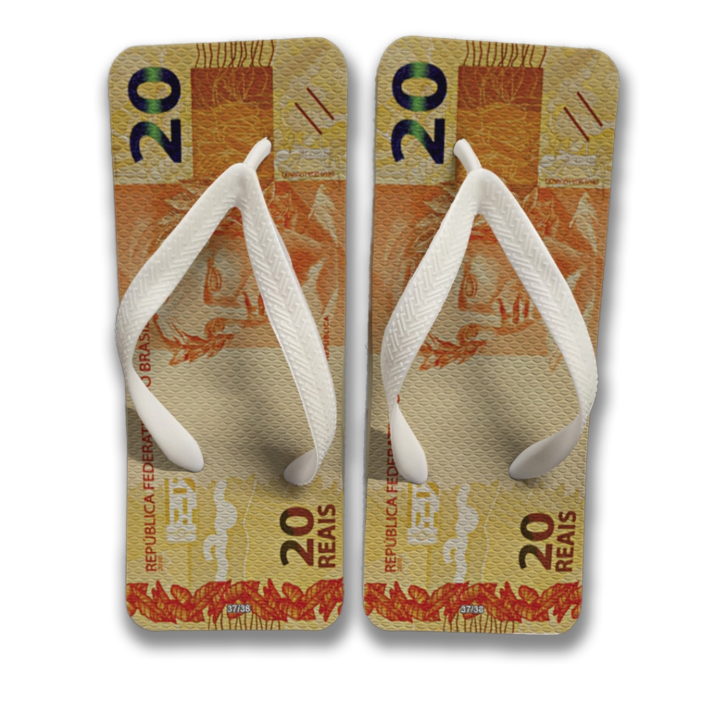 Chinelo Quadrado Masculino 20 Reais Divertido Engraçado Confortável Antiderrapante