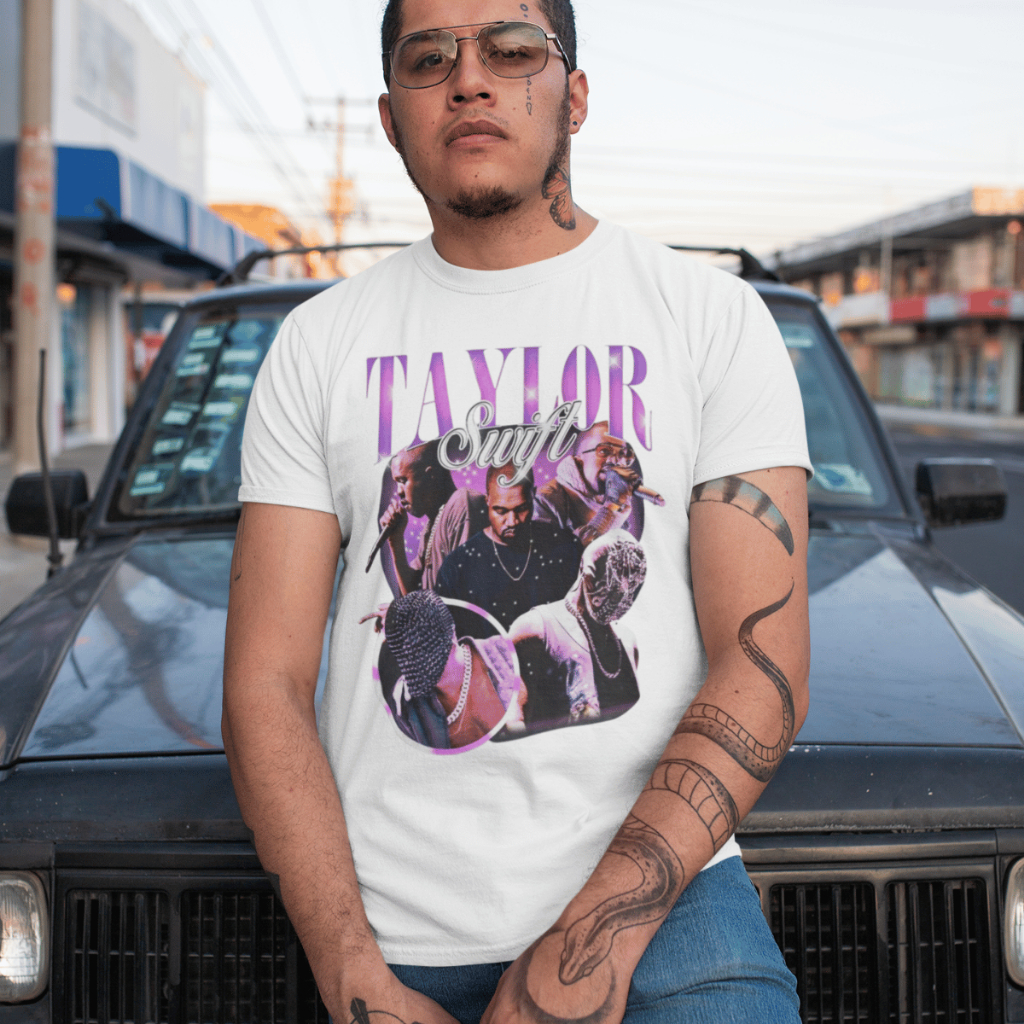 Camiseta Meme Tweet Kanye West X Taylor Swift Moda Streetwear 100% Algodão Unissex