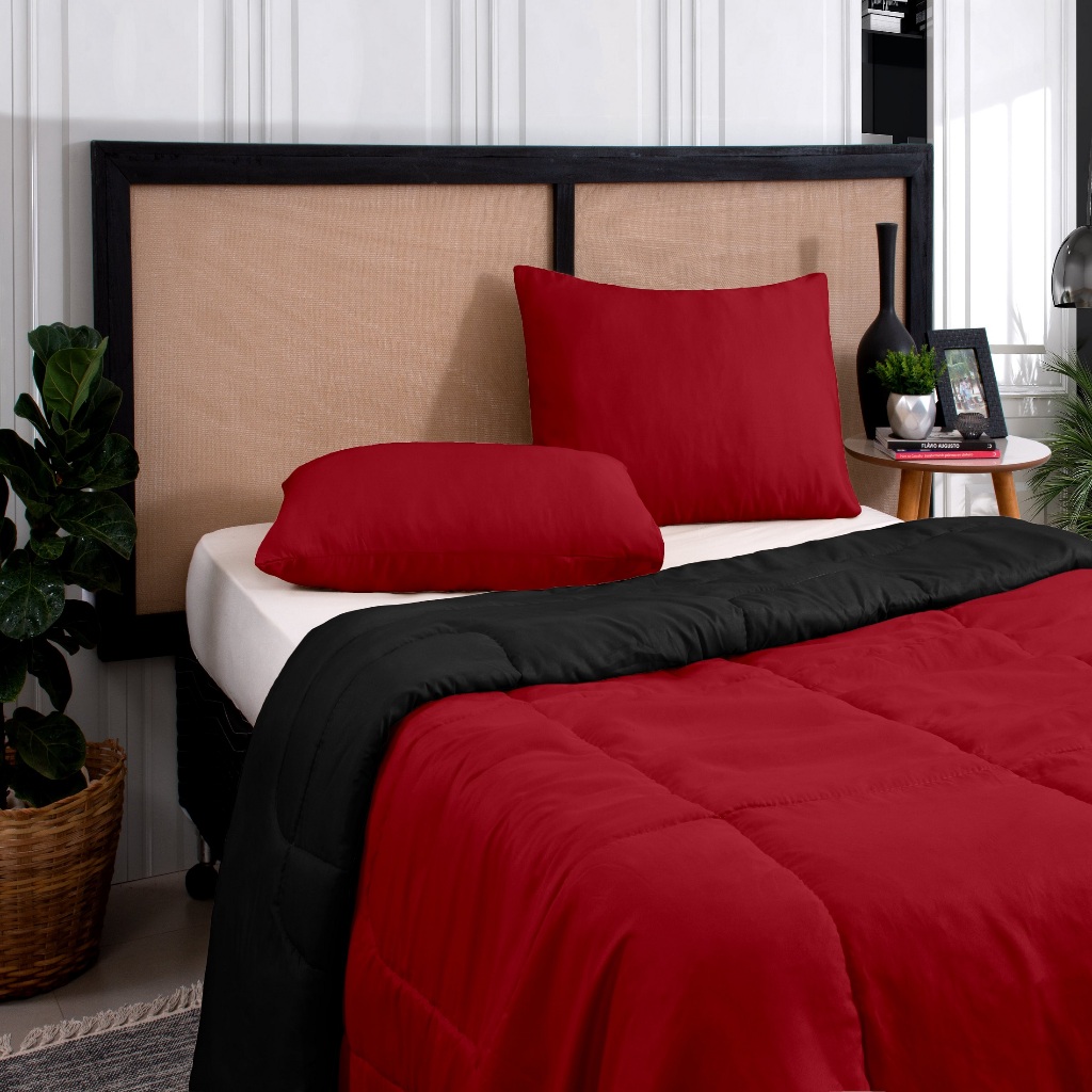 Edredom Casal Queen 3 Peças – Super Macio com Fronhas para Cama Box