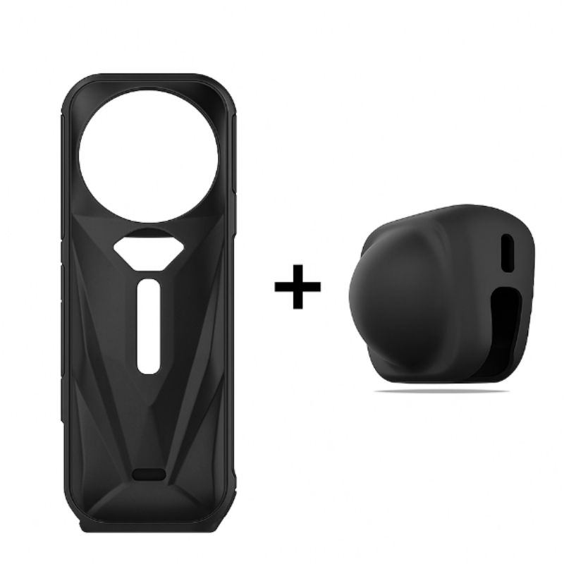 Kit Capa Silicone Protetor Lente Câmera Insta360 X5 Flexível Anti Impacto